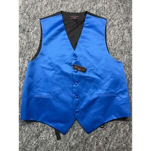 Patroncito Royal Blue Satin Formal Tuxedo Vest Mens XL VS-1010 NWT